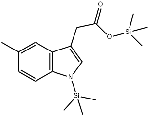 5-Methyl-1-(trimethylsilyl)-1H-indole-3-acetic acid trimethylsilyl ester Struktur