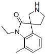 Spiro[3H-indole-3,3-pyrrolidin]-2(1H)-one, 1-ethyl-7-methyl- (9CI) Struktur