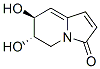 3(5H)-Indolizinone,6,7-dihydro-6,7-dihydroxy-,(6S,7S)-(9CI) Struktur