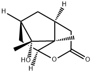 4,6-Methanocyclopenta[b]pyran-2(3H)-one,hexahydro-5-hydroxy-4a,5-dimethyl-,(4S,4aS,5R,6R,7aS)-(9CI) Struktur