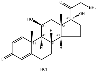 21-Amino-11,17-dihydroxy-(11b)-pregna-1,4-diene-3,20-dione hydrochloride Struktur