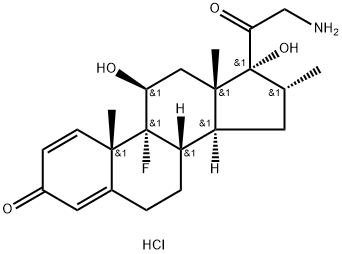 21-Amino-9-fluoro-11,17-dihydroxy-16-methylpregna-1,4-diene-3,20-dione hydrochloride Struktur