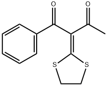 2-(1,3-dithiolan-2-ylidene)-1-phenyl-1,3-butanedione Struktur