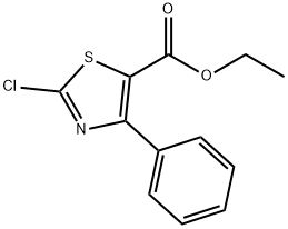 2-CHLORO-4-PHENYL-5-THIAZOLECARBOXYLIC ACID ETHYL ESTER Struktur