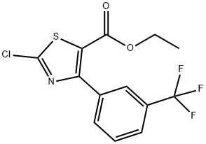 2-CHLORO-4-[3-(TRIFLUOROMETHYL)PHENYL]-5-THIAZOLECARBOXYLIC ACID ETHYL ESTER Struktur