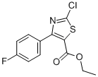 2-CHLORO-4-(4-FLUOROPHENYL)-5-THIAZOLECARBOXYLIC ACID ETHYL ESTER Struktur