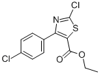 2-CHLORO-4-(4-CHLOROPHENYL)-5-THIAZOLECARBOXYLIC ACID ETHYL ESTER Struktur