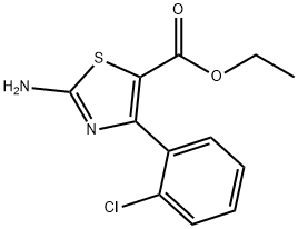 ETHYL 2-AMINO-4-(2-CHLOROPHENYL)THIAZOLE-5-CARBOXYLATE Struktur