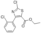 2-CHLORO-4-(2-CHLOROPHENYL)-5-THIAZOLECARBOXYLIC ACID ETHYL ESTER Struktur