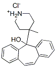 4-(5-hydroxydibenzo[a,d]cyclohepten-5-yl)-4-methylpiperidinium chloride Struktur