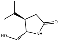 2-Pyrrolidinone,5-(hydroxymethyl)-4-(1-methylethyl)-,(4R,5S)-(9CI) Struktur