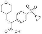 (R)-2-(4-CYCLOPROPANESULFONYLPHENYL)-3-(TETRAHYDROPYRAN-4-YL)PROPIONIC ACID Struktur