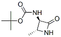 Carbamic acid, [(2R,3R)-2-methyl-4-oxo-3-azetidinyl]-, 1,1-dimethylethyl ester Struktur