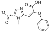 2-Propenoic acid, 3-(1-methyl-5-nitro-1H-imidazol-2-yl)-2-phenoxy- Struktur