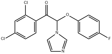 Ethanone,  1-(2,4-dichlorophenyl)-2-(4-fluorophenoxy)-2-(1H-imidazol-1-yl)- Struktur