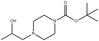 4-(2-hydroxy-propyl)-piperazine-1-carboxylic acid tert-butyl ester Struktur