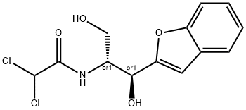 1-(2-benzofuranyl)-2-(dichloroacetamido)propane-1,3-diol Struktur