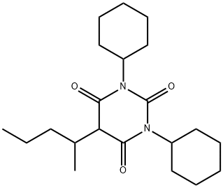 1,3-Dicyclohexyl-5-(1-methylbutyl)barbituric acid Struktur