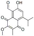 2-Hydroxy-4-isopropyl-5,8-dioxo-6-methyl-7-methoxy-5,8-dihydronaphthalene-1-carbaldehyde Struktur