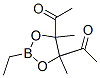 1,1'-(2-Ethyl-4,5-dimethyl-1,3,2-dioxaborolane-4,5-diyl)bisethanone Struktur