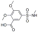 2,3-dimethoxy-5-[(methylamino)sulphonyl]benzoic acid Struktur