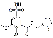 (-)-2,3-dimethoxy-5-[(methylamino)sulphonyl]-N-[(1-methyl-2-pyrrolidinyl)methyl]benzamide Struktur