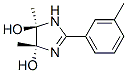 1H-Imidazole-4,5-diol, 4,5-dihydro-4,5-dimethyl-2-(3-methylphenyl)-, trans- (9CI) Struktur