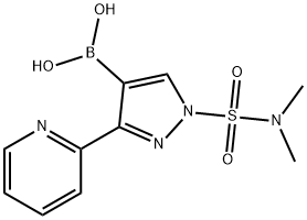 Boronic acid, [1-[(diMethylaMino)sulfonyl]-3-(2-pyridinyl)-1H-pyrazol-4-yl]- (9CI) Struktur