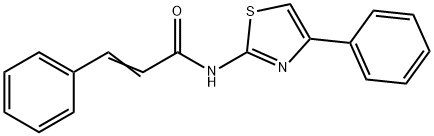 (2E)-3-Phenyl-N-(4-phenyl-1,3-thiazol-2-yl)-2-propenamide Struktur