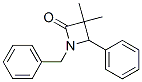 1-Benzyl-3,3-dimethyl-4-phenylazetidine-2-one Struktur