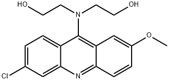 2-[(6-chloro-2-methoxy-acridin-9-yl)-(2-hydroxyethyl)amino]ethanol Struktur