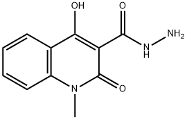 3-Quinolinecarboxylic acid, 1,2-dihydro-4-hydroxy-1-Methyl-2-oxo-, hydrazide Struktur