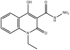 1-ethyl-4-hydroxy-2-oxo-1,2-dihydroquinoline-3-carbohydrazide Struktur