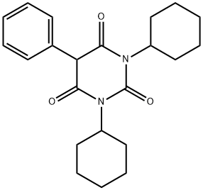 1,3-Dicyclohexyl-5-phenylbarbituric acid Struktur