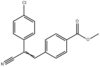 methyl 4-[2-(4-chlorophenyl)-2-cyano-ethenyl]benzoate Struktur