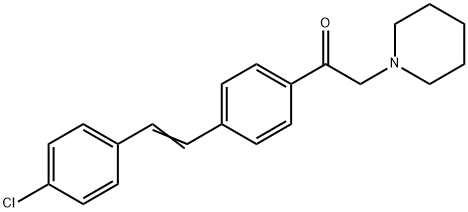 1-[4-[2-(4-chlorophenyl)ethenyl]phenyl]-2-(1-piperidyl)ethanone Struktur