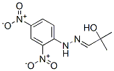 2-Hydroxy-2-methylpropanal 2,4-dinitrophenyl hydrazone Struktur