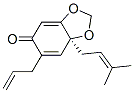 (S)-7a-(3-Methyl-2-butenyl)-6-(2-propenyl)-1,3-benzodioxol-5(7aH)-one Struktur