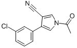 1-ACETYL-4-(3-CHLOROPHENYL)-1H-PYRROLE-3-CARBONITRILE Struktur