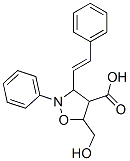 4-Isoxazolidinecarboxylic  acid,  5-(hydroxymethyl)-2-phenyl-3-(2-phenylethenyl)- Struktur