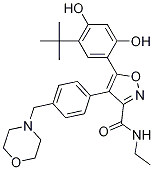 5-(5-(tert-butyl)-2,4-dihydroxyphenyl)-N-ethyl-4-(4-(MorpholinoMethyl)phenyl)isoxazole-3-carboxaMide Struktur