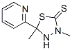 3,5-Dimethyl-5-(2-pyridinyl)-1,3,4-thiadiazolidine-2-thione Struktur