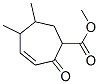 5,6-Dimethyl-2-oxo-3-cycloheptene-1-carboxylic acid methyl ester Struktur