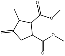 3-Methyl-4-methylene-1,2-cyclopentanedicarboxylic acid dimethyl ester Struktur