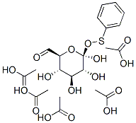 .beta.-D-gluco-Hexodialdo-1,5-pyranose, S-phenyl monothiohemiacetal, pentaacetate Struktur