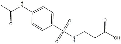 3-({[4-(ACETYLAMINO)PHENYL]SULFONYL}AMINO)PROPANOIC ACID Struktur