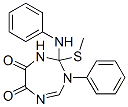 2,3-Dihydro-2-(methylthio)-3-phenyl-2-(phenylamino)-1H-1,3,5-triazepine-6,7-dione Struktur