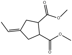 4-Ethylidene-1,2-cyclopentanedicarboxylic acid dimethyl ester Struktur