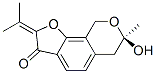 (R)-6,9-Dihydro-7-hydroxy-7-methyl-2-(1-methylethylidene)-7H-furo[3,2-h][2]benzopyran-3(2H)-one Struktur