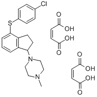 4-(4-Chlorophenylthio)-1-(4-methylpiperazino)indane bis(hydrogen malea te) Struktur